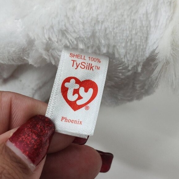 TySilk Phoenix The White Fox Beanie Boo Stuffed Animal Plush FLAW - NO HANG TAG - Picture 5 of 7